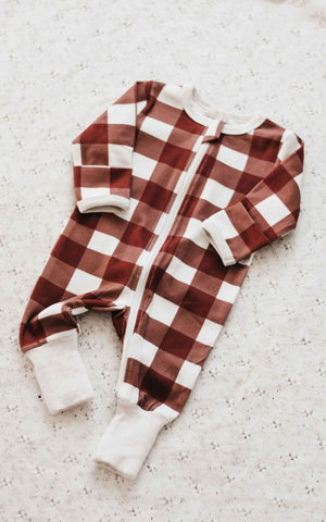 Christmas Gingham Zip Suit Size 2