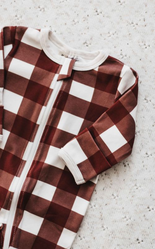 Christmas Gingham Zip Suit Size 2