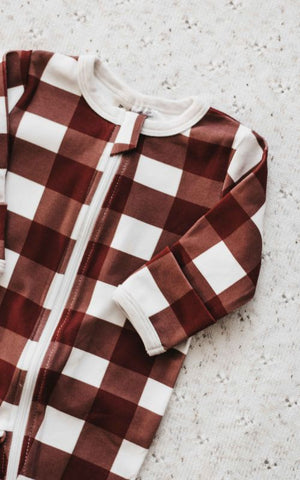 Christmas Gingham Zip Suit Size 2