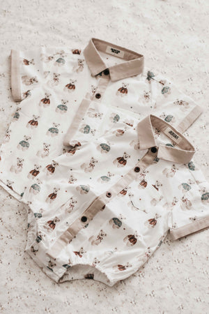 Kids Collared Shirt: Merry Peshal