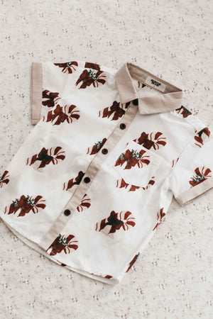 Kids Collared Shirt: Candy Cane