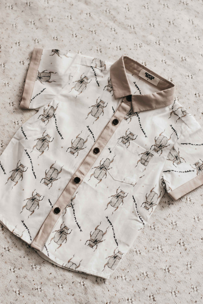 Men's Collared Shirt: Christmas Beetle
