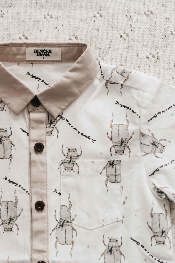 Men's Collared Shirt: Christmas Beetle