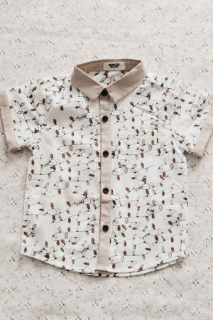 Kids Collared Shirt: Christmas Lights