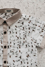 Kids Collared Shirt: Christmas Lights