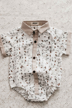Kids Collared Shirt: Christmas Lights