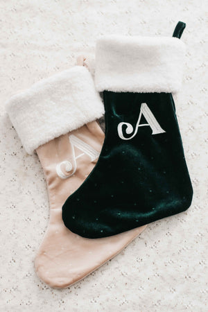 Velvet Stocking: Dark Green