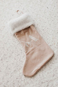 Velvet Stocking Embroidery Letter - Blush Pink
