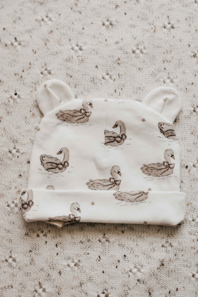 Jersey Swaddle & Beanie Set - Sienna Swan