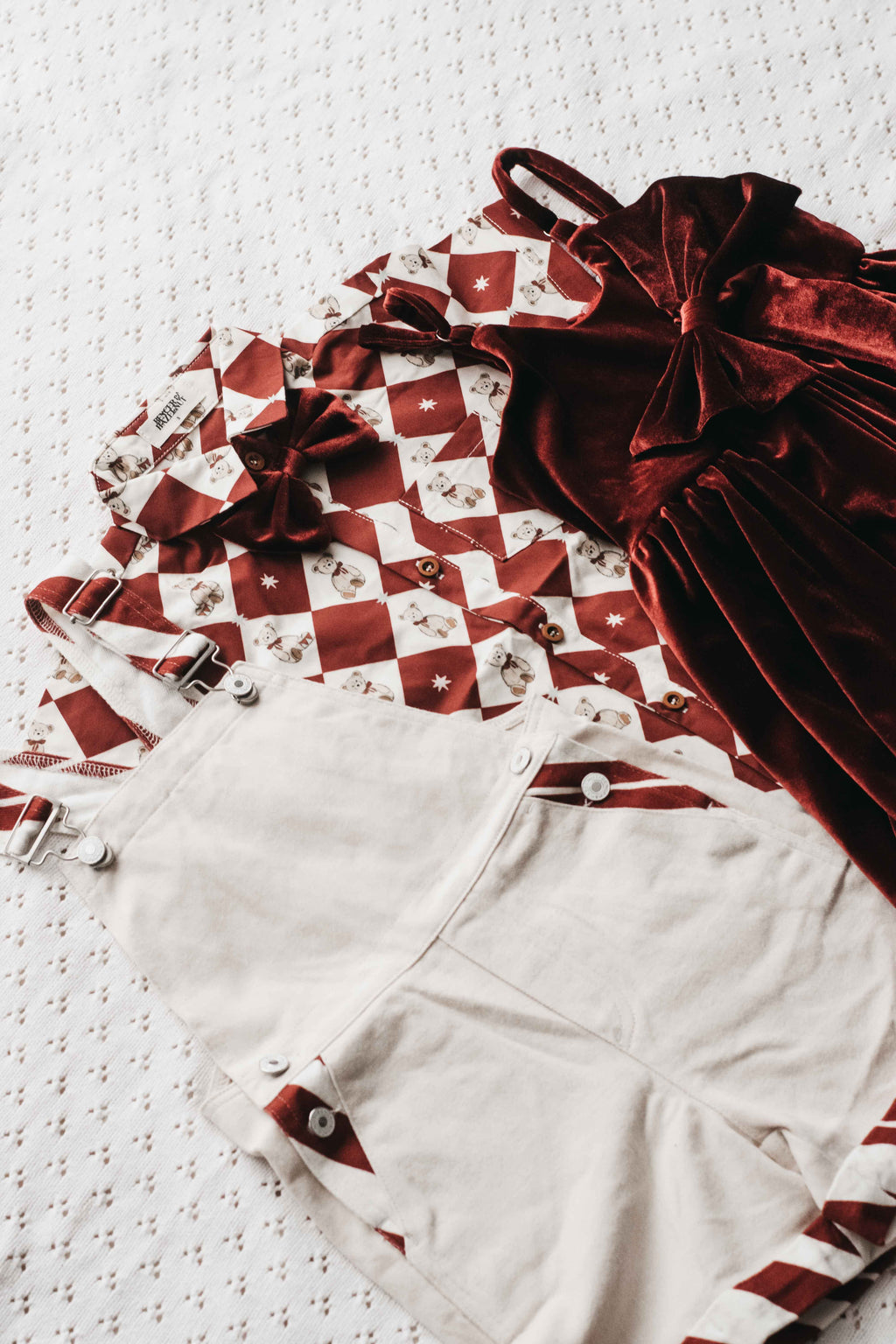 Denim Overalls - Candy Cane