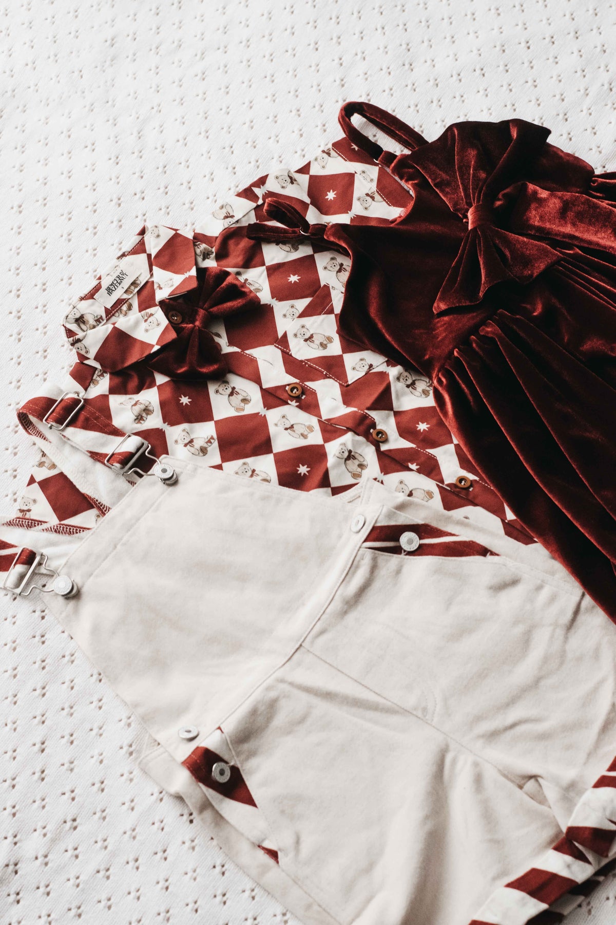 Denim Overalls - Candy Cane