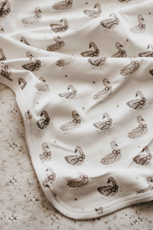 Jersey Swaddle & Beanie Set - Sienna Swan