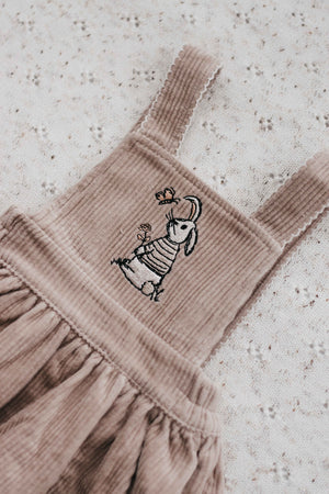 Bunny Pinafore Khaki 1 (pink pictured - item is khaki)