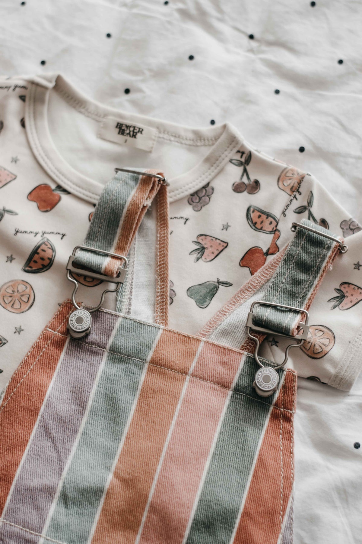 Denim Overalls - Fruit Salad