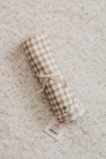 Jersey Swaddle: Gingham Caramel
