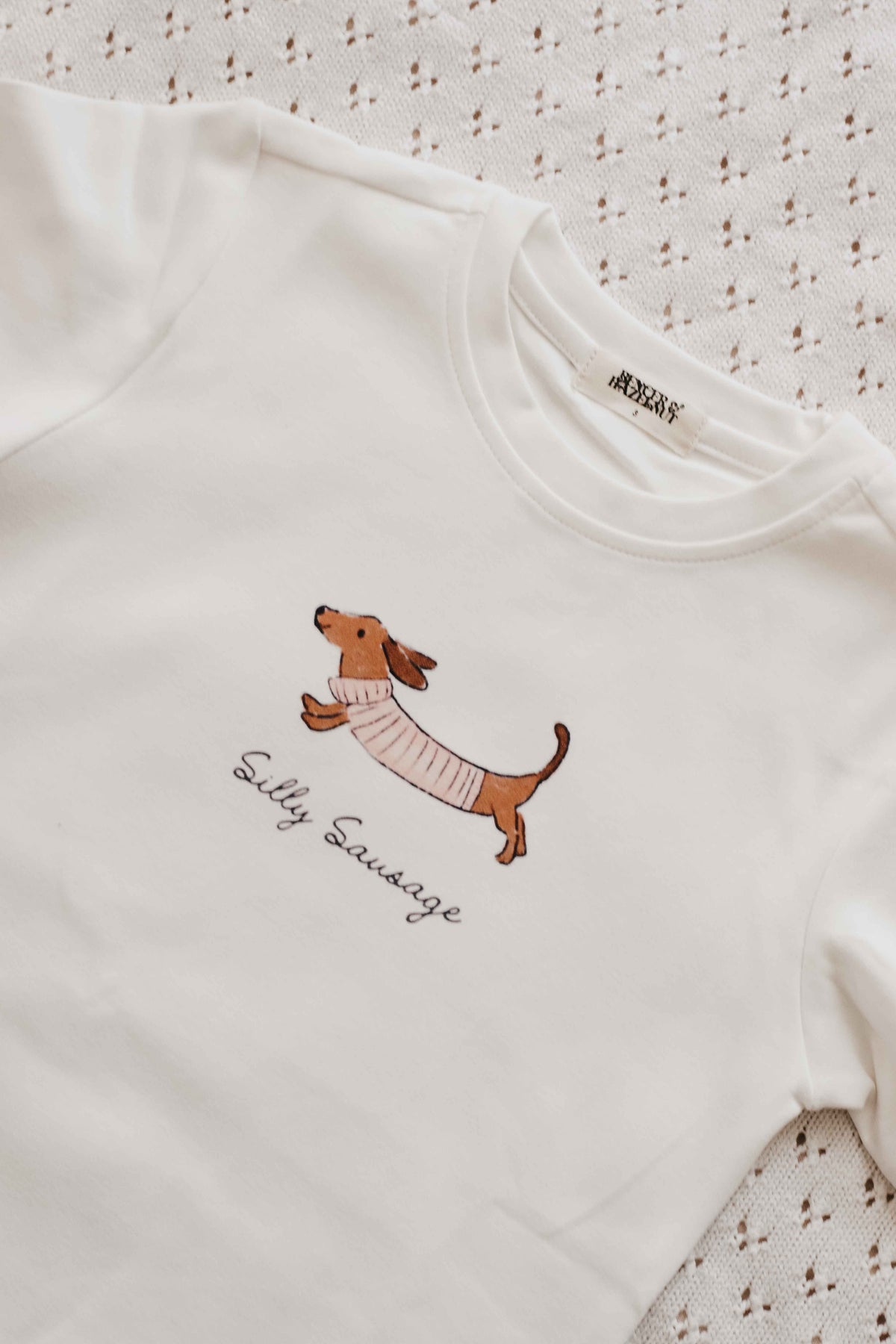 Tee: Silly Sausage Pink