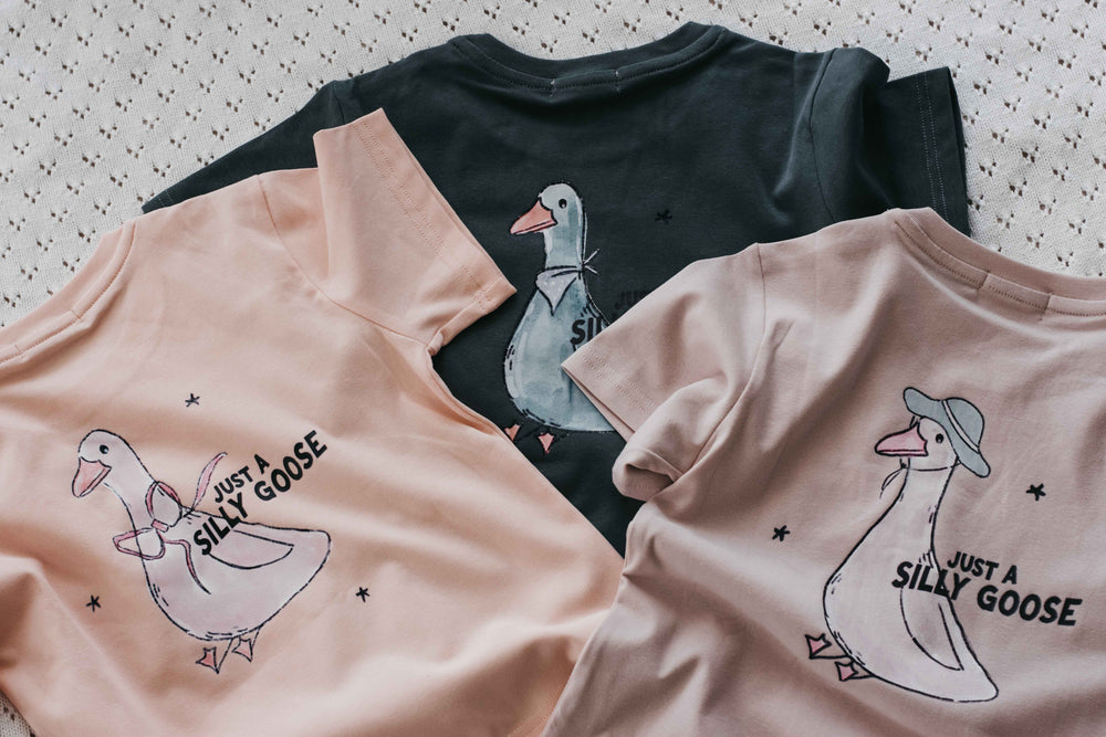 Tee: Silly Goose Pink – Bencer & Hazelnut
