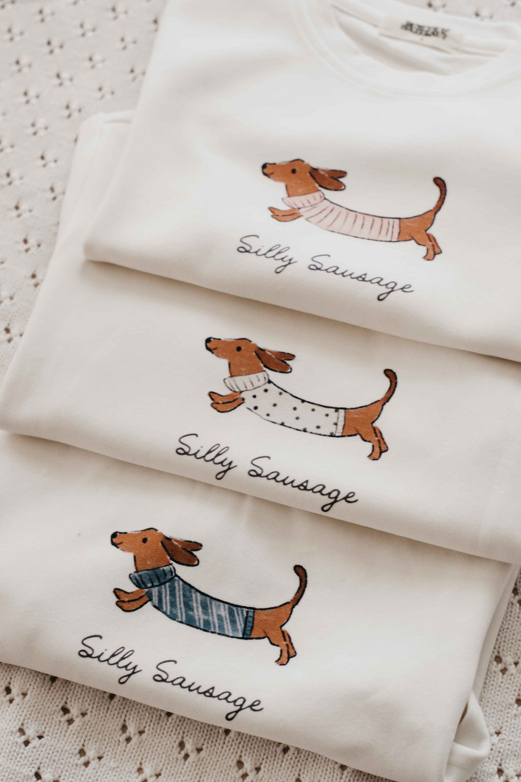 Tee: Silly Sausage Pink