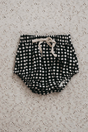 Charcoal Gingham Bloomers  MAMA24