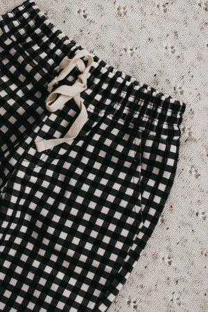 Charcoal Gingham Joggers