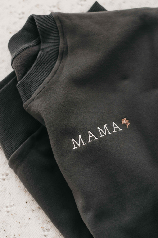 Mama Sweater Blossom Charcoal EARLY MAY PREORDER