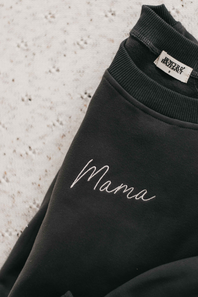 Mama Sweater (Text) Charcoal EARLY MAY PREORDER
