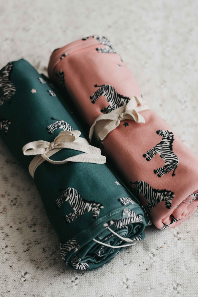 Jersey Swaddle - Zebby Green