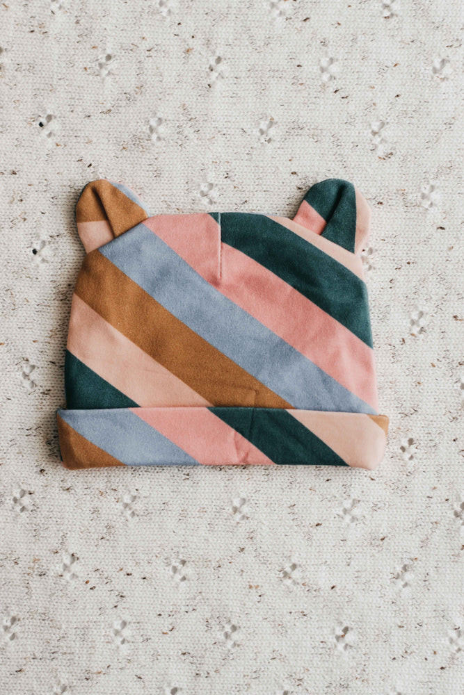 Newborn Beanie - Retro Stripe