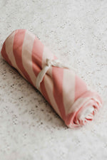 Jersey Swaddle -Candy Pink Stripe