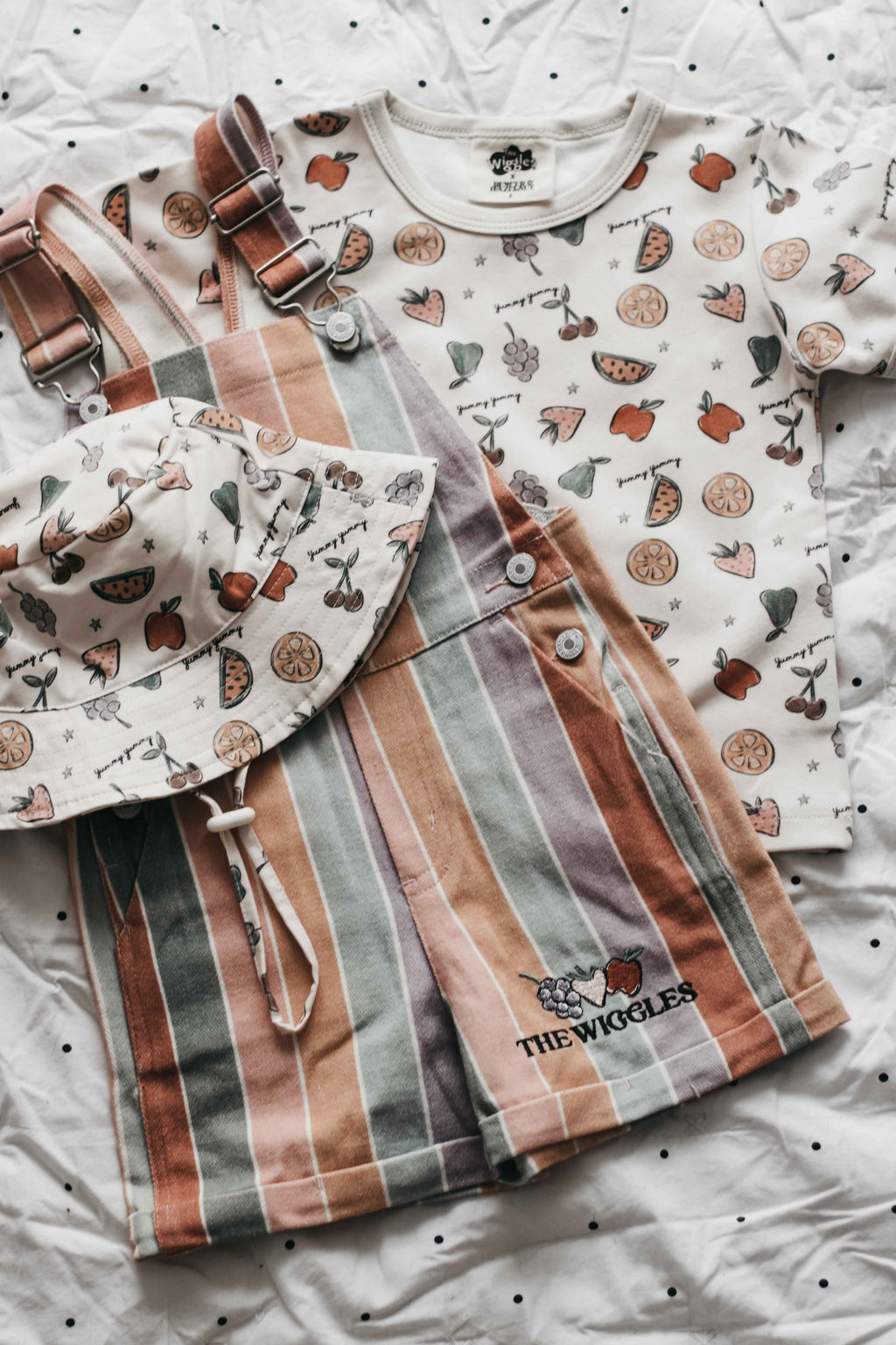 Denim Overalls - Fruit Salad