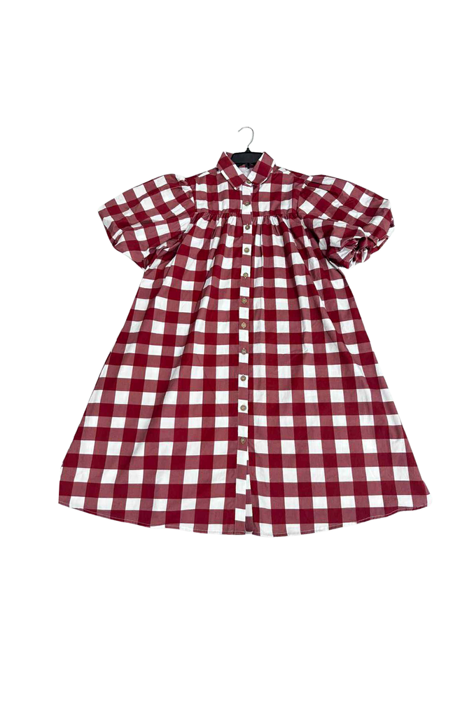 Ladies Dress: Red Gingham
