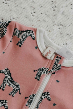 Short Zipsuit - Zebby Pink