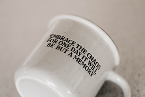 Embrace the Chaos Speckle Mug
