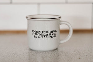 Embrace the Chaos Speckle Mug