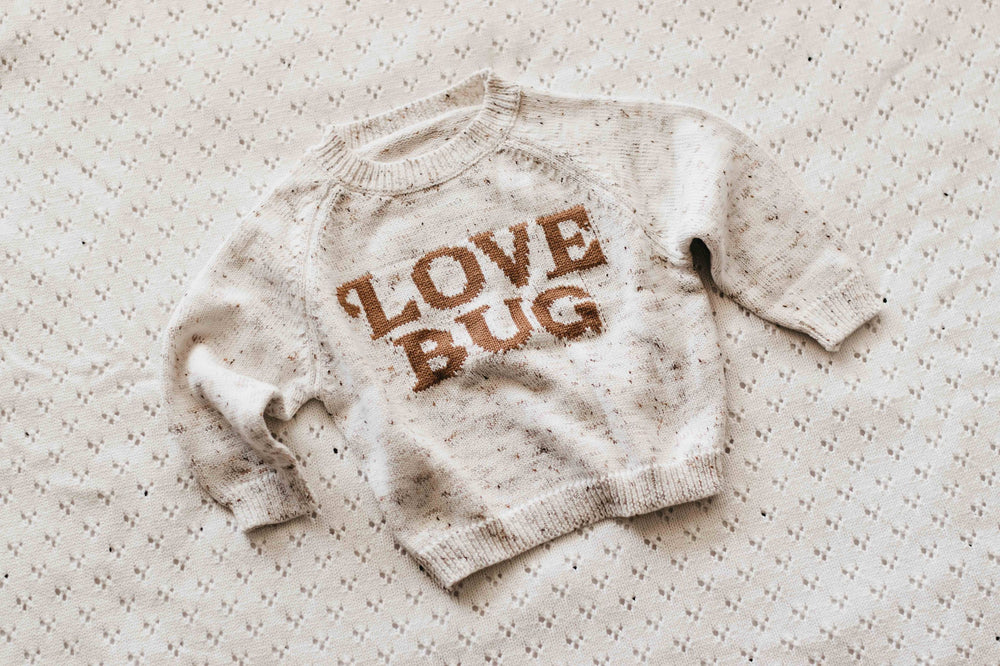 Love Bug Knit Jumper Oatmeal