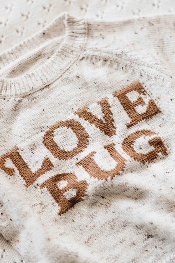 Love Bug Knit Jumper Oatmeal