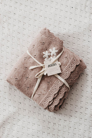 Mushroom Knit Blanket