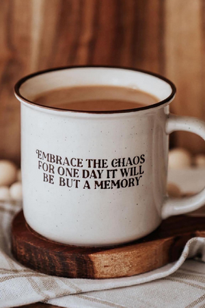 Embrace the Chaos Speckle Mug APRIL PREORDER