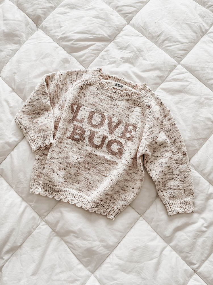 Love Bug Knit Jumper Mushroom