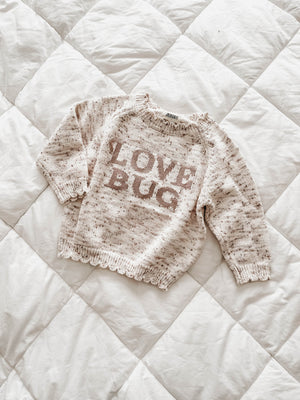 Love Bug Knit Jumper Mushroom