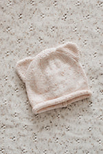 Peach Knit Newborn Beanie